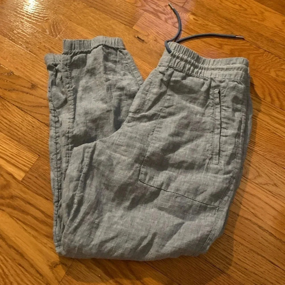 Athleta Linen Retreat Jogger in Chambray - 100% Linen, Size 4 Petite - Picture 2 of 9